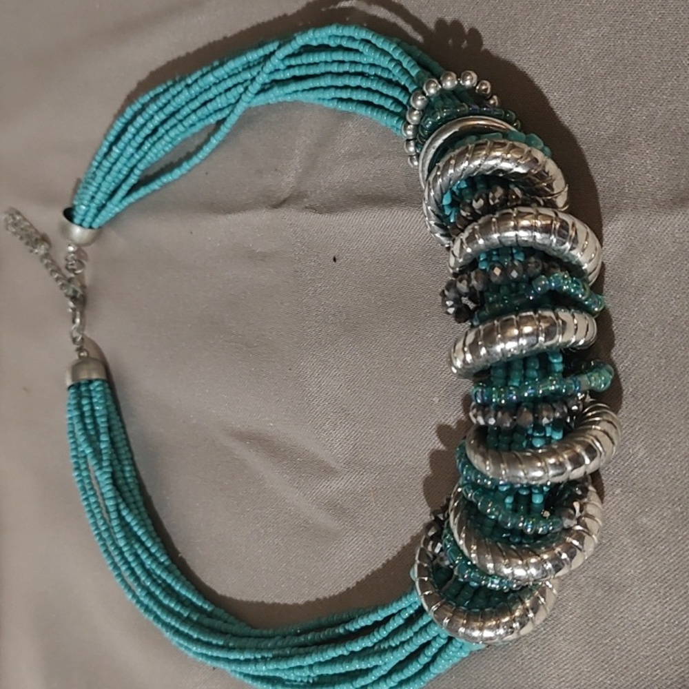 Turquoise and Silver Women's Necklace